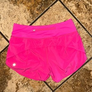 Pink lululemon shorts